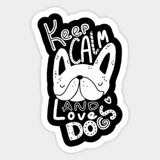 Dog Lover Design - Keep Calm And Love Dogs Sticker